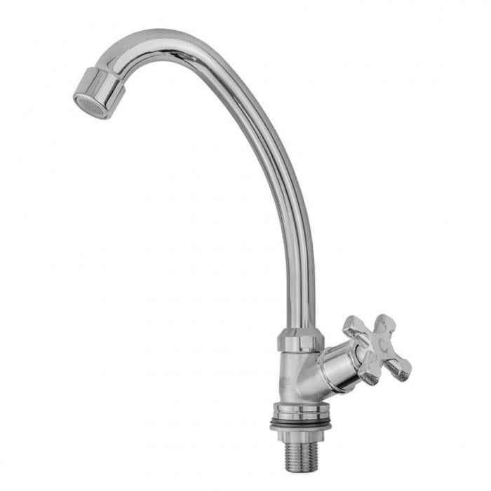 Кран для умывальника Wezer JIK7-14-102 1036614 на одну воду Хром (102699)