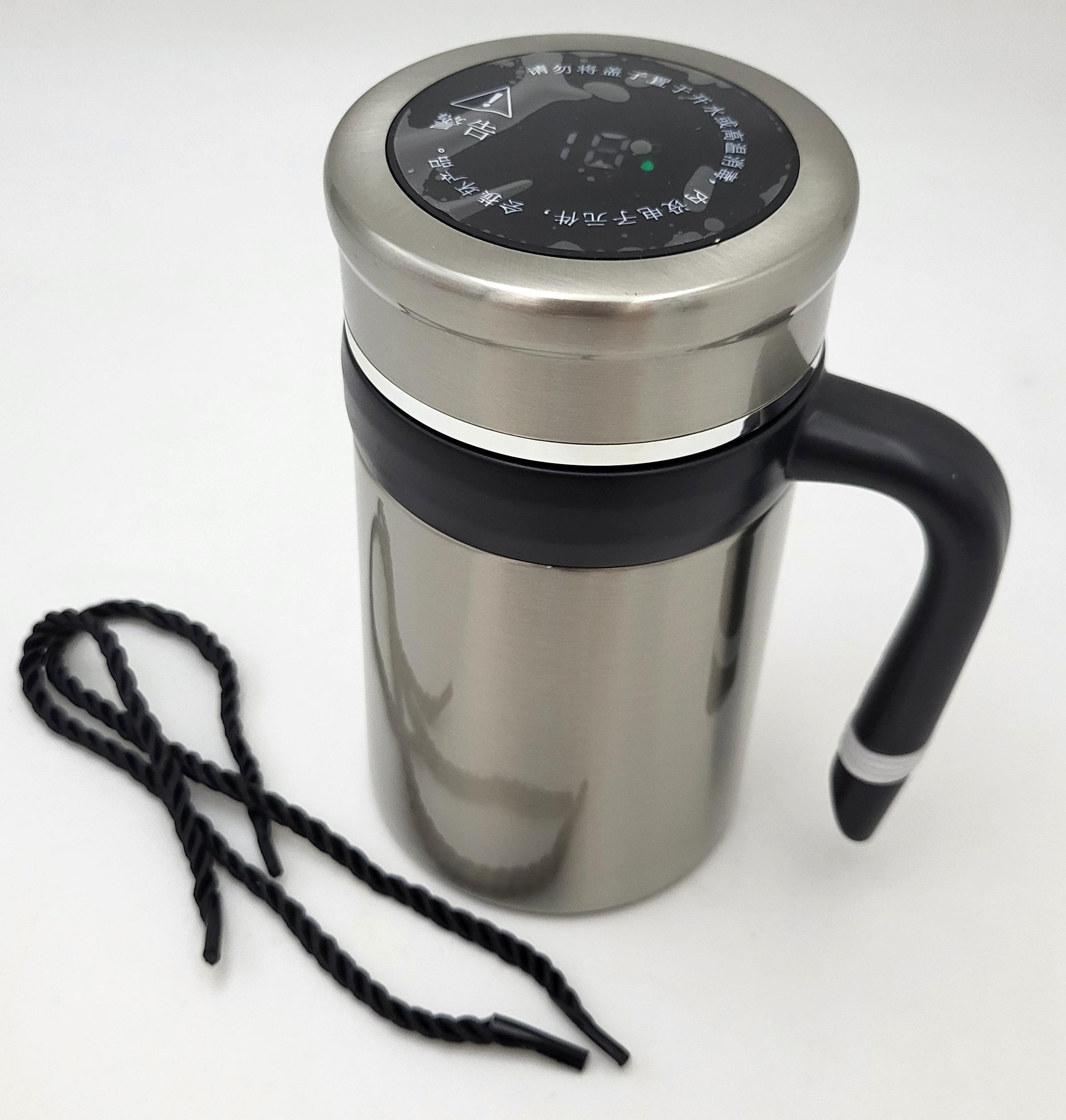 Термос для воды UKC EL-8106 стальной с поилкой и сенсорным датчиком температуры 420 мл Черный