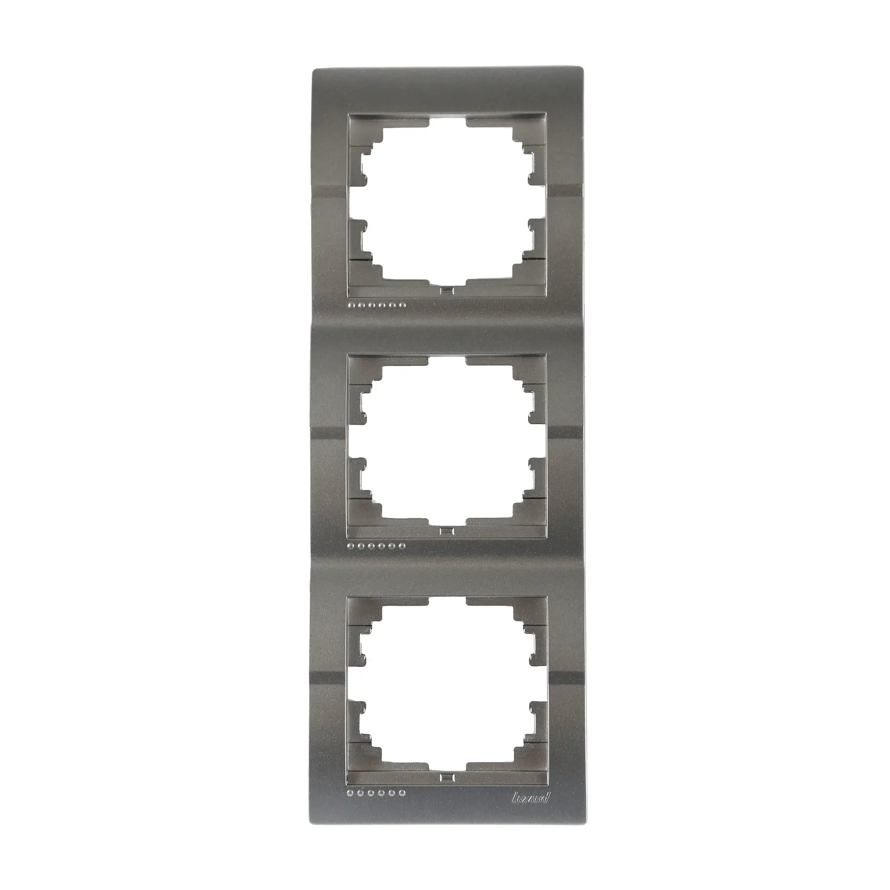 Рамка Lezard Deriy 3-местная вертикальная Темно-серый