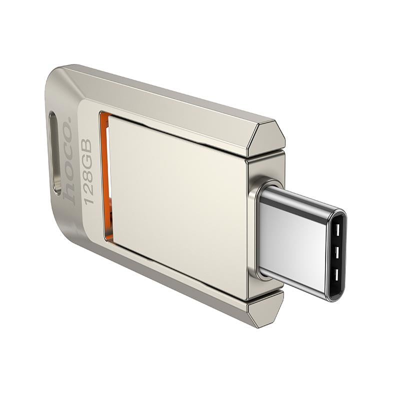 Флеш-память USB Hoco UD17 128 Гб USB Type-C Silver (17554) - фото 3 Флеш-память USB Hoco UD17 128 Гб USB Type-C Silver (17554) - фото 3