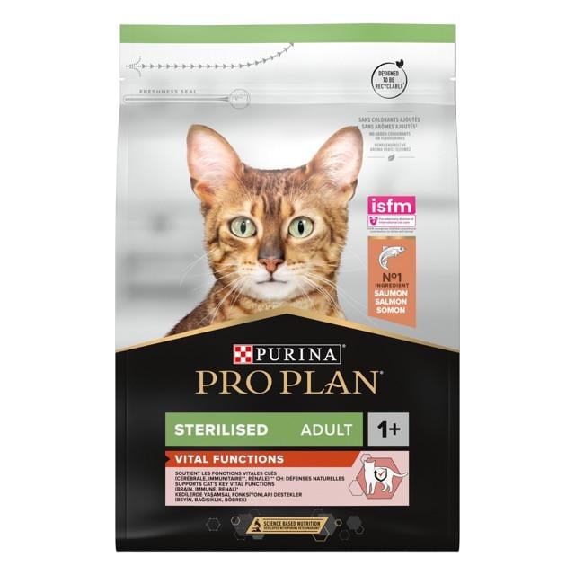 Корм для кошек Purina Pro Plan Sterilised с лососем 3 кг (1942047100)