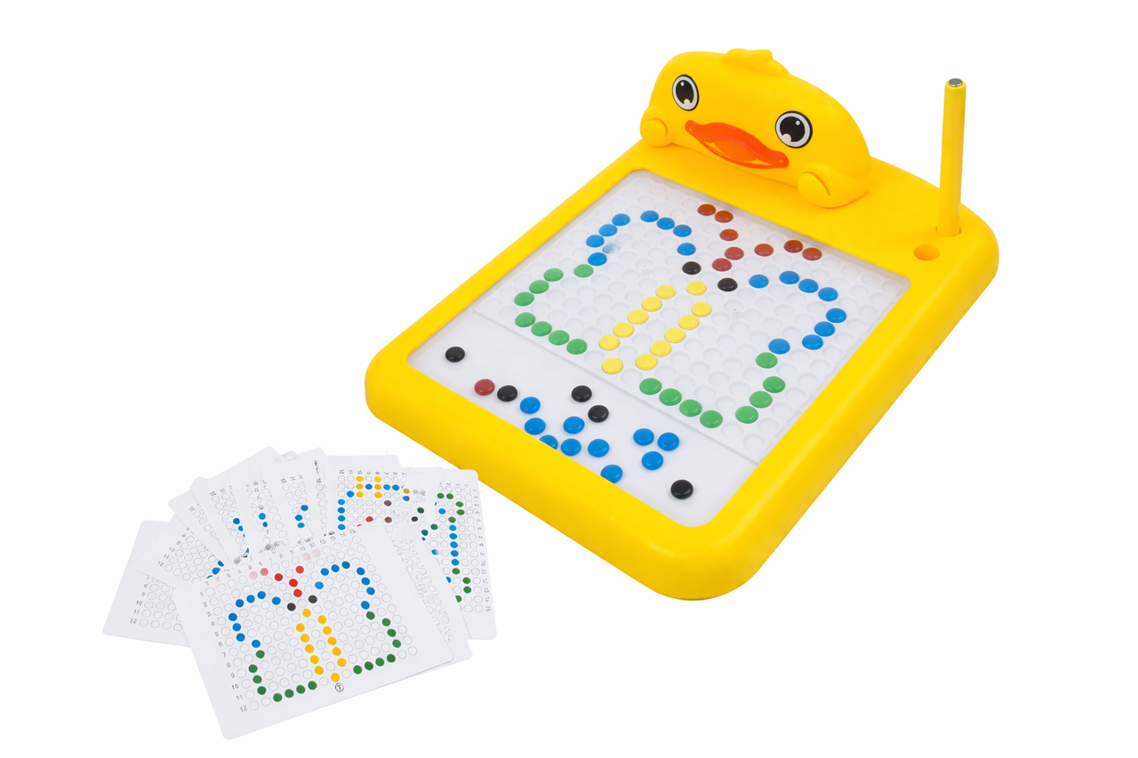 Магнітна мозаїка Качечка 72 елементи з картками та магнітною паличкою (2851868356)
