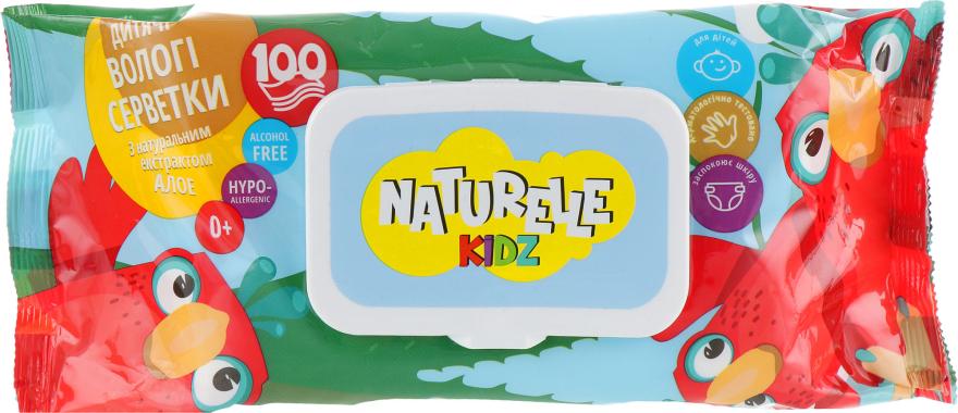 Вологі серветки дитячі Naturelle Kidz Алое Вера з клапаном 100 шт. (3540) - фото 2