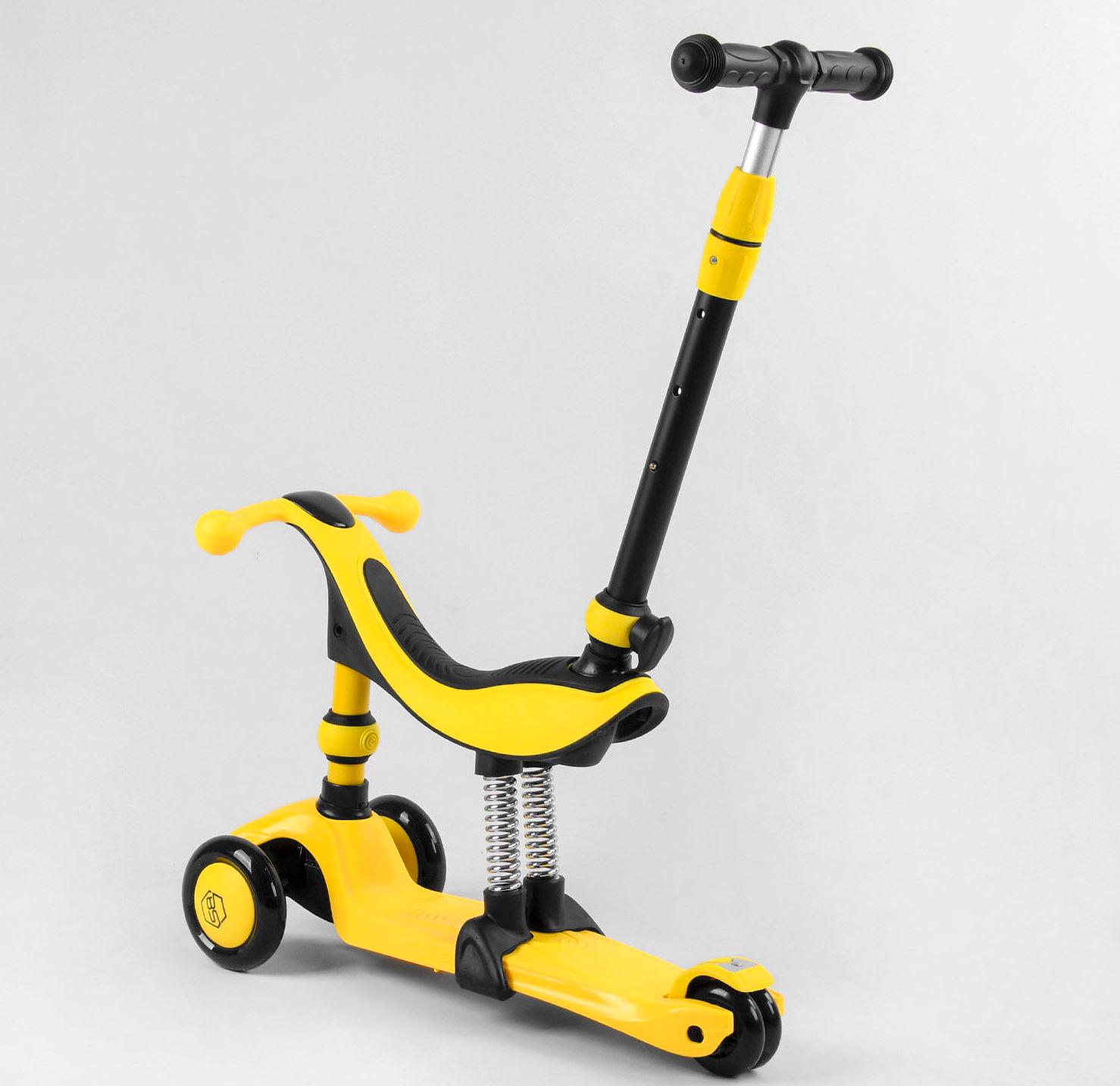 Самокат-велобіг триколісний Best Scooter 3в1 Жовтий (38804) - фото 6 Самокат-велобіг триколісний Best Scooter 3в1 Жовтий (38804) - фото 6