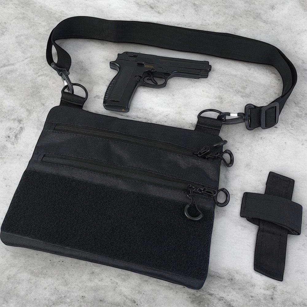 Сумка-кобура мужская 30х24 см Черный (521246) - фото 32 Сумка-кобура мужская 30х24 см Черный (521246) - фото 32