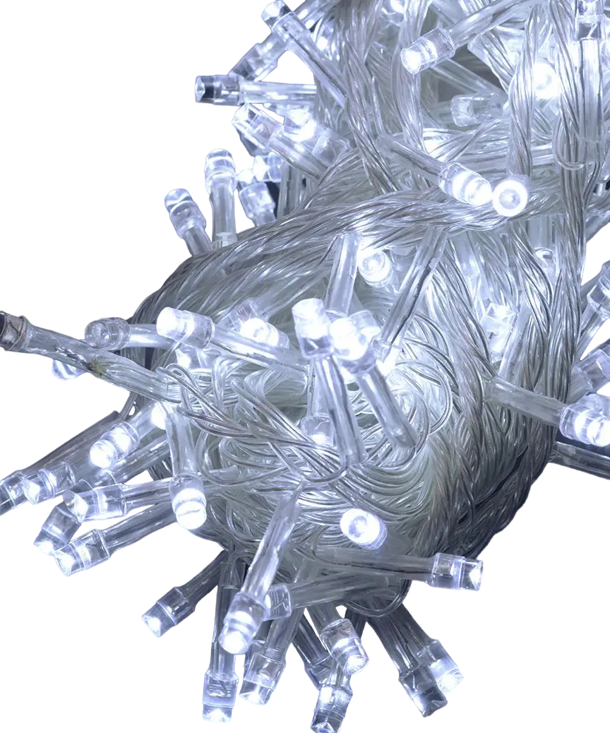 Гирлянда светодиодная 300 светодиодов динамическая 18 м с прозрачным кабелем Белый холодный (21995743)