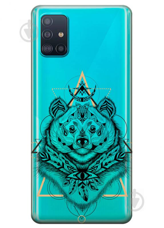 Прозрачный силиконовый чехол iSwag для Samsung Galaxy A51 с рисунком - Медведь индеец (KS3184) Прозрачный силиконовый чехол iSwag для Samsung Galaxy A51 с рисунком - Медведь индеец (KS3184)