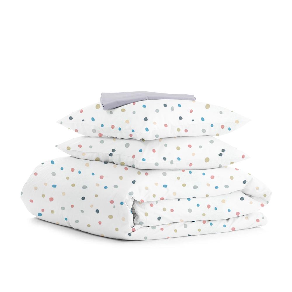 Комплект сімейної постільної білизни Cosas Color Blots Grey 2х160х220 см на гумці (4822052064054)