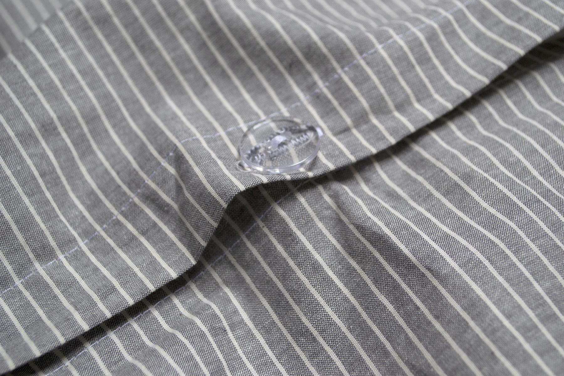 Комплект постельного белья Lotus Home Premium Percale Stripe семейный Антрацит (26668295) - фото 7