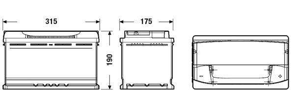 Акумулятор для легкового автомобіля EXIDE PREMIUM Euro 90 Ah 12V (18073435) - фото 2