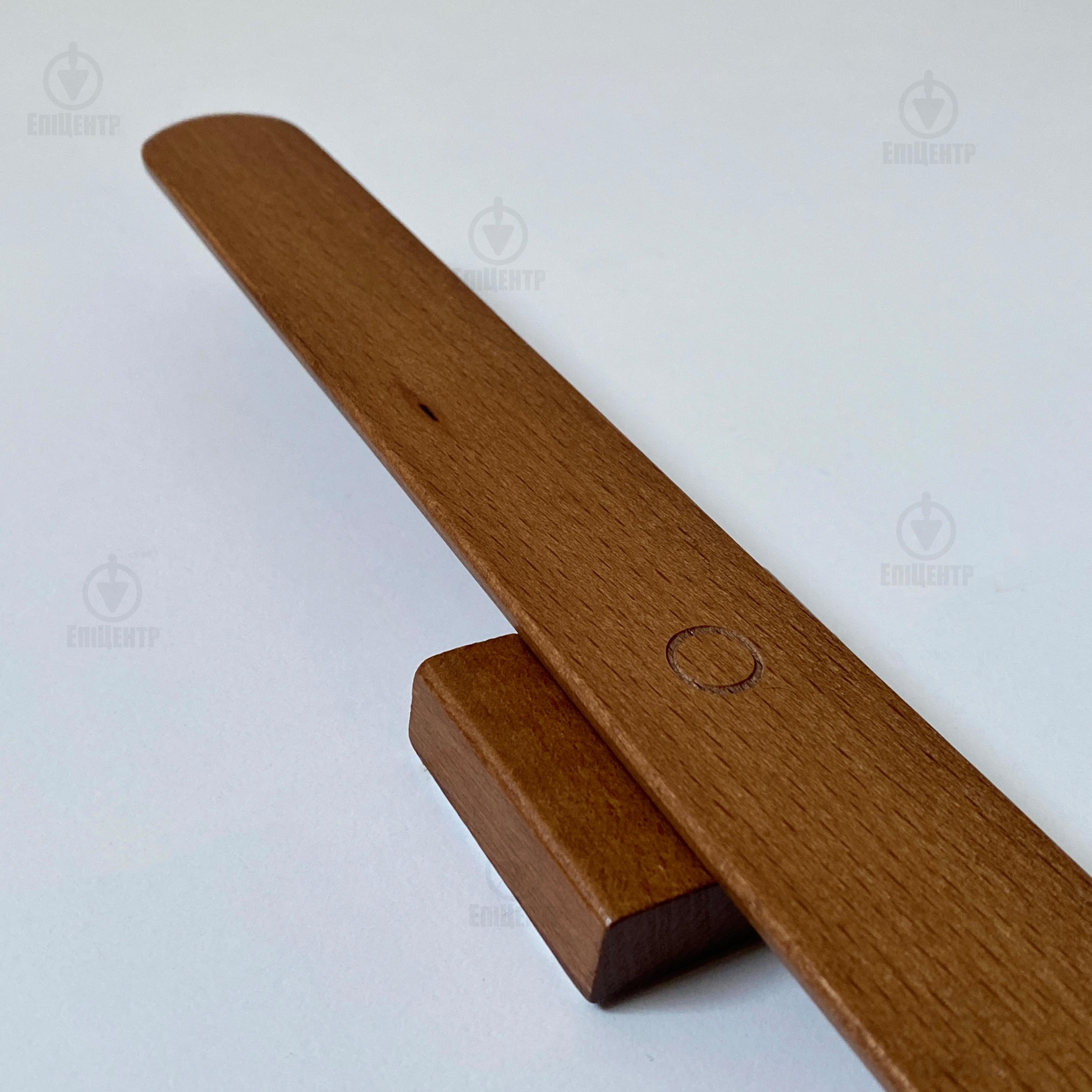 Ложка для обуви из натурального дерева бука с магнитом 55 см Орех светлый - фото 6
