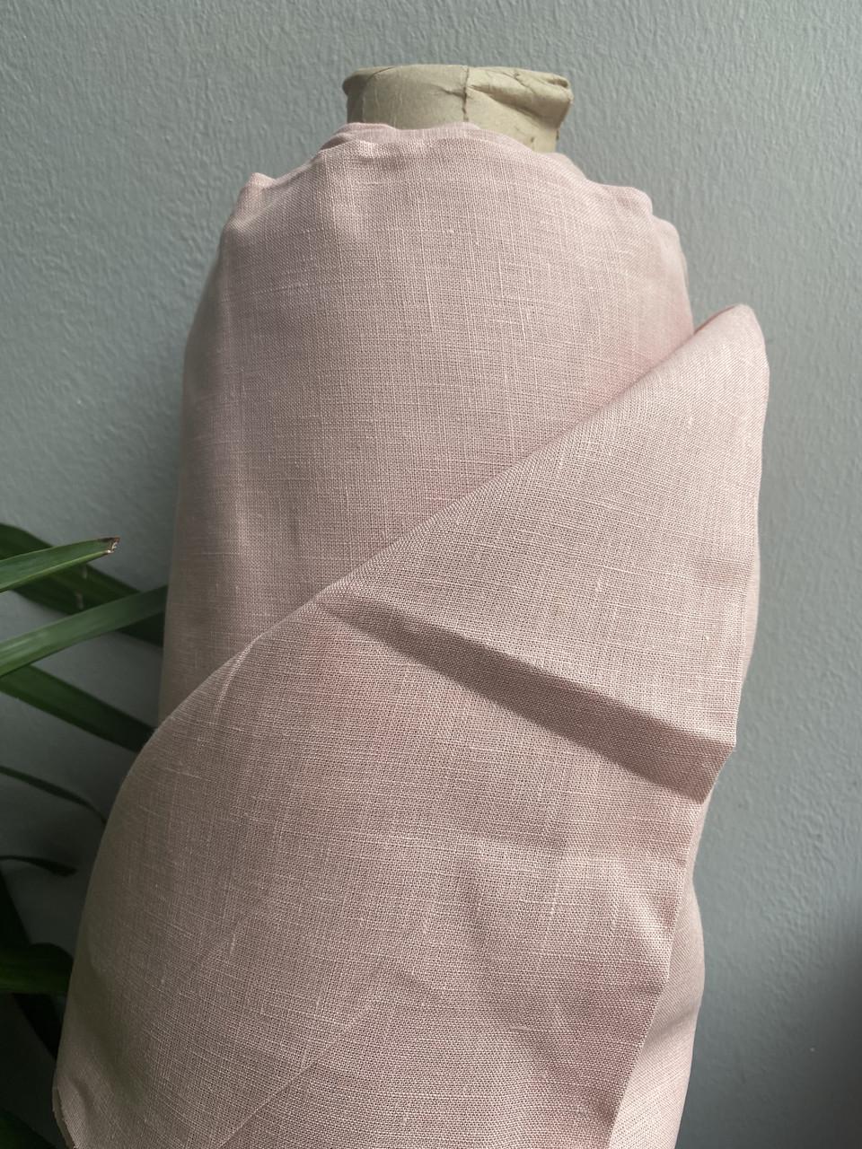 Ткань LINEN PLUS льняная 220 см 1503 Нежно-персиковый - фото 6