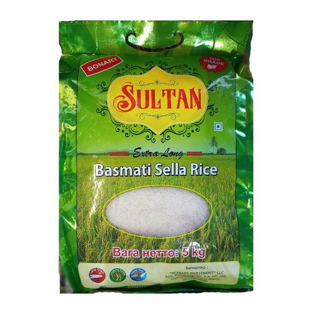 Рис басмати SULTAN Basmati Sella Rice пропаренный 5 кг (2561981010)