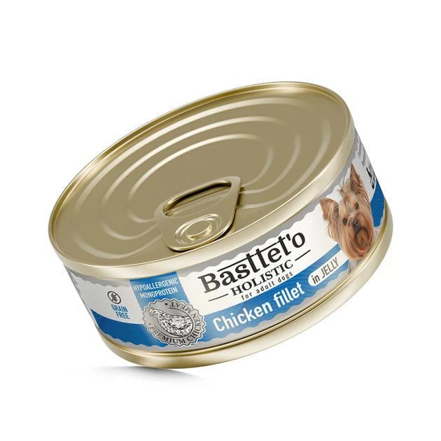 Корм для собак влажный Basttet`o Holistic из филе курицы в желе 85 г (Бт0033)