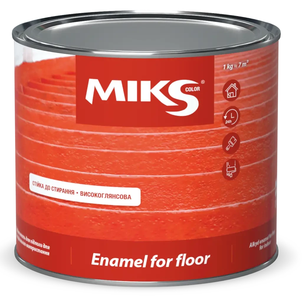 Емаль для підлоги MIKS Color 2,8 кгЖовто-коричневий (2493674111)