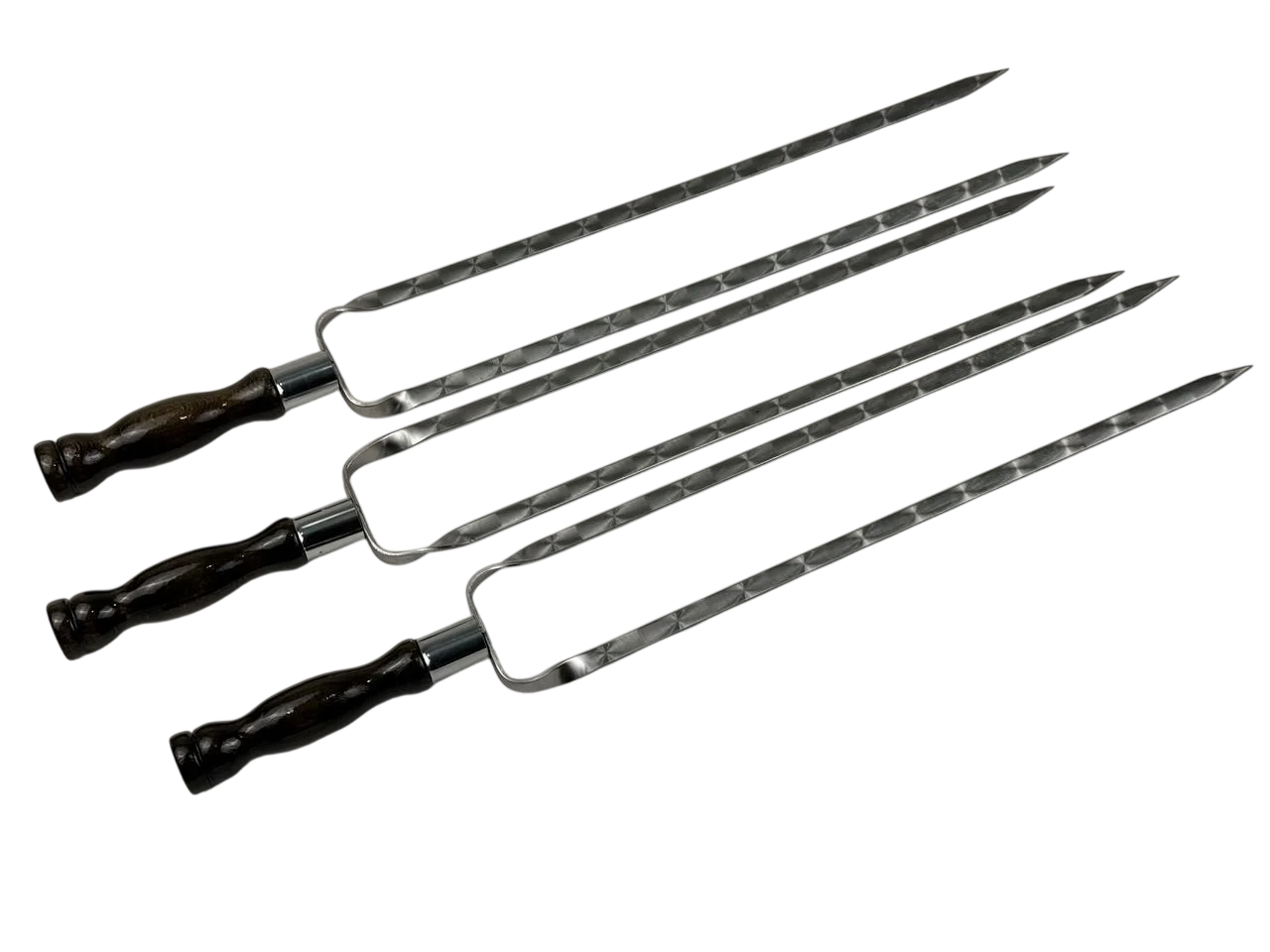 Набор шампуров Grill Master Венге с деревянной ручкой 3 шт. Коричневый (147-10-SH-3129)