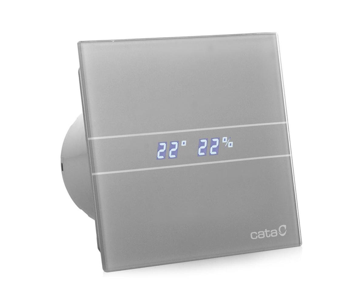 Вентилятор Cata E-100 GSTH GLASS SILVER TIMER HYGRO витяжний