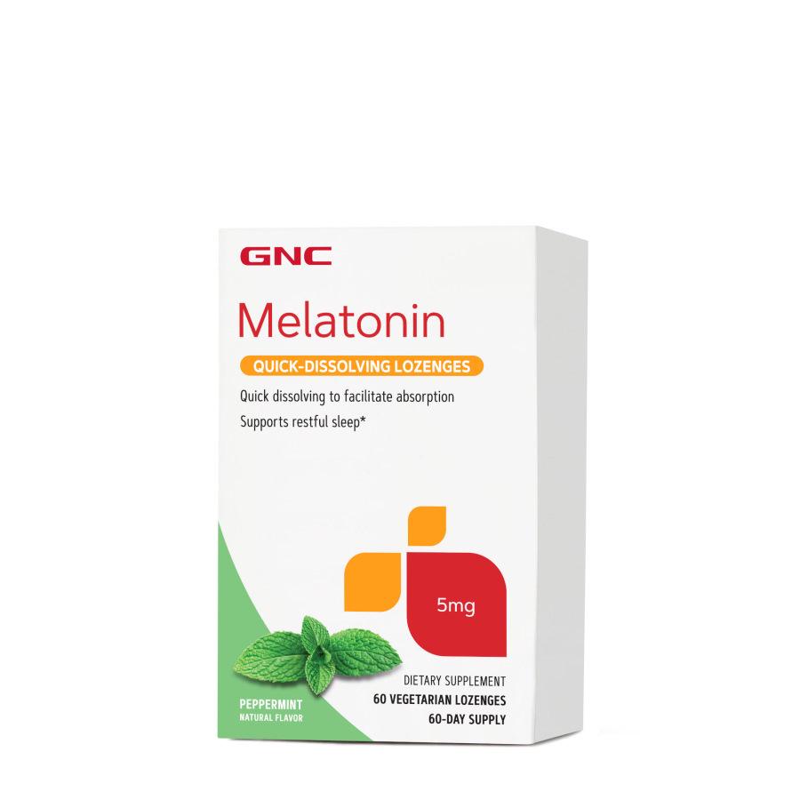 Натуральная добавка GNC Melatonin Quick Dissolving 5 мг 60 леденцов Перечная мята (6819)
