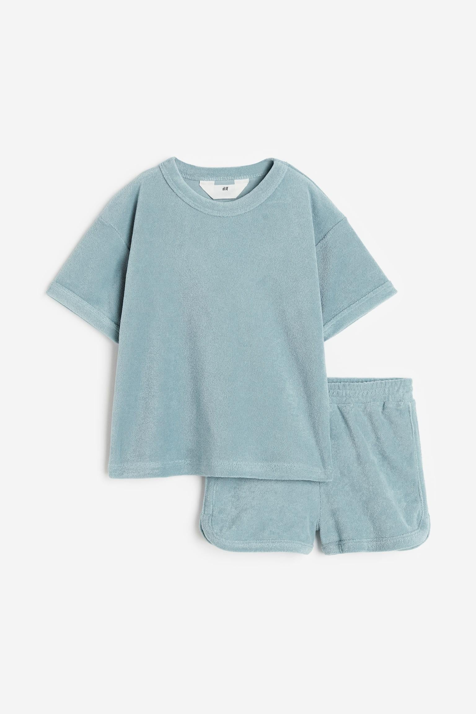 Комплект H&M футболка/шорти 104 см Бірюзовий (A260911288932)