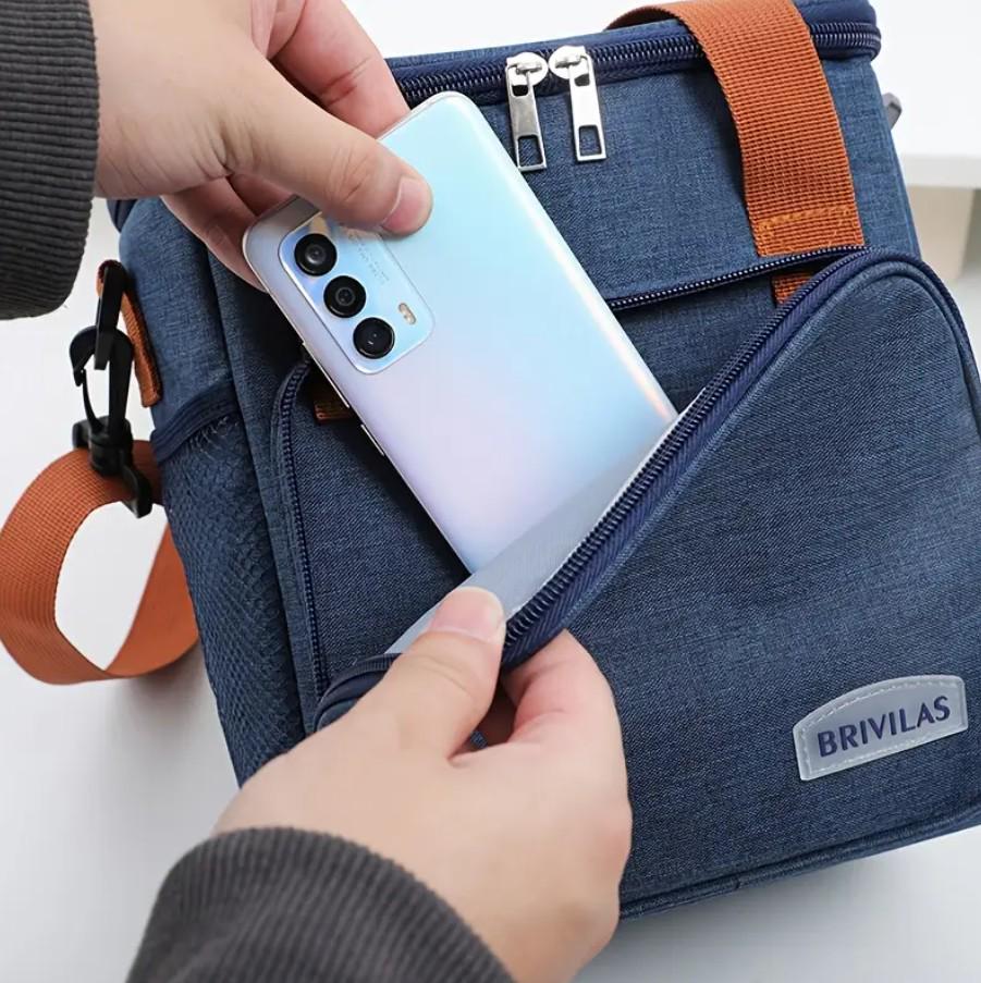 Сумка-холодильник на 1 отделение с ручкой через плечо 25х22х15 см 8 л Синий (1205-1) - фото 3 Сумка-холодильник на 1 отделение с ручкой через плечо 25х22х15 см 8 л Синий (1205-1) - фото 3