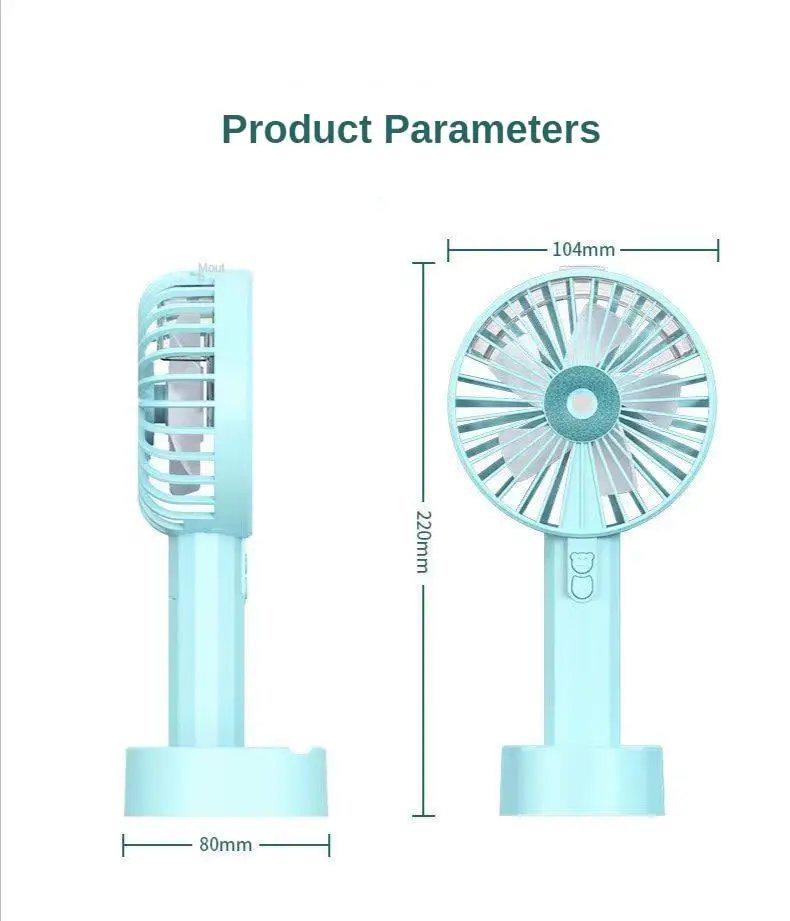 Вентилятор ручной аккумуляторный KINZO COOLING COOL-001 с эффектом увлажнения воздуха и подставкой - фото 5