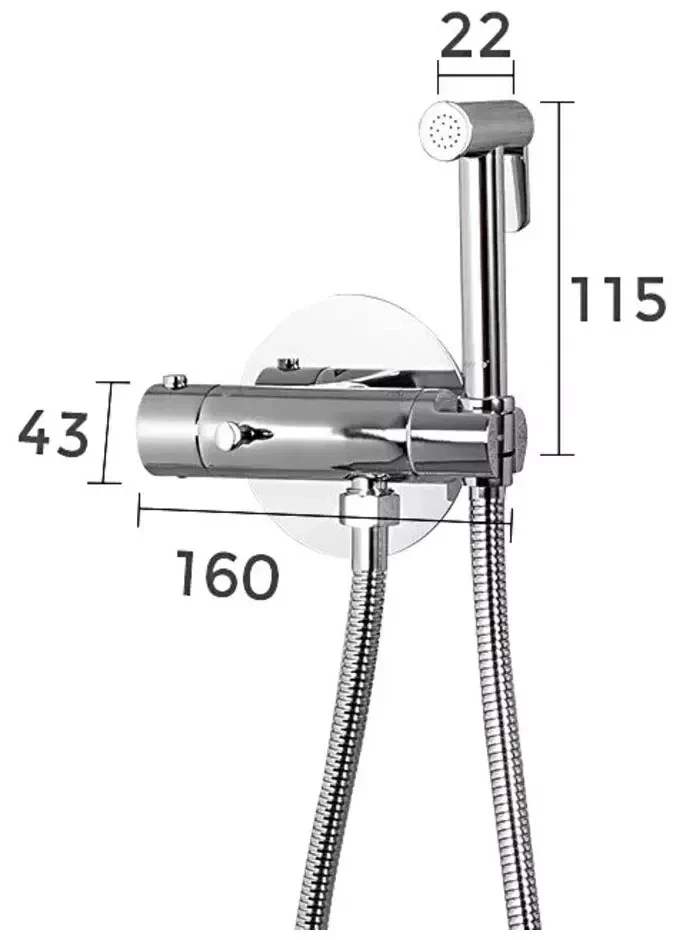 Гігієнічний душ з термостатом Gappo G7290 Хром (G7290) - фото 8 Гігієнічний душ з термостатом Gappo G7290 Хром (G7290) - фото 8