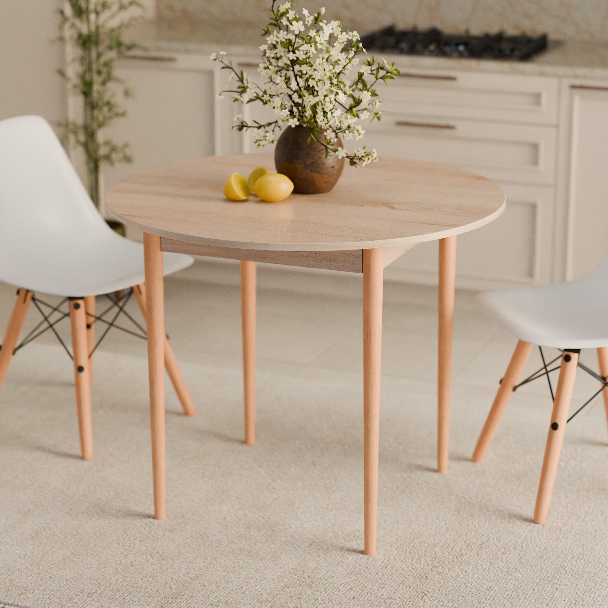 Стол круглый Неман Дерил Дуб сонома/Лак (558991) - фото 2 Стол круглый Неман Дерил Дуб сонома/Лак (558991) - фото 2