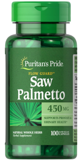 Со Пальметто Puritans Pride Saw Palmetto 450 мг 100 капсул