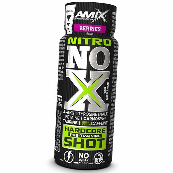 Передтренувальний комплекс для пампінгу Amix Nutrition Nitro Nox Shot 60 мл Ягоди (11135012)