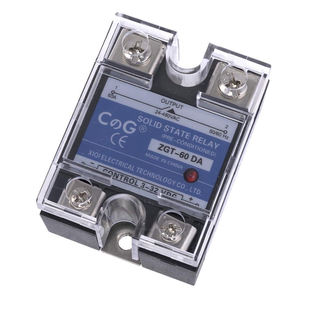 Реле твердотільне ZGT-60DA CG однофазне 3-32V DC 25 mA/24-480V AC 60A (38138605) Реле твердотільне ZGT-60DA CG однофазне 3-32V DC 25 mA/24-480V AC 60A (38138605)