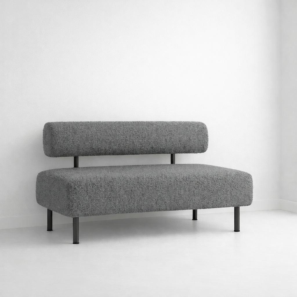 Диван компактный Tobi Sho Люмо 1200х540х750 мм букле Alpaca Серый/93