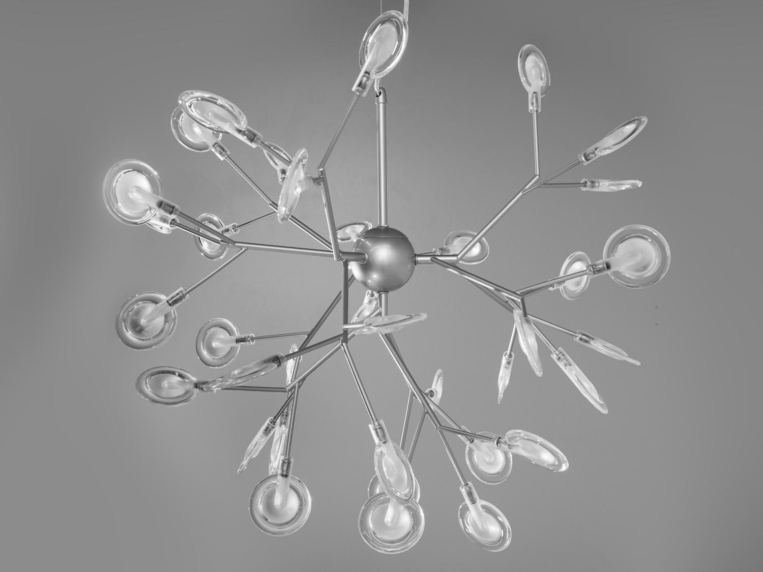 Люстра подвесная Светлячок 36 ламп Хром сатин (887-36C SL) - фото 2 Люстра подвесная Светлячок 36 ламп Хром сатин (887-36C SL) - фото 2