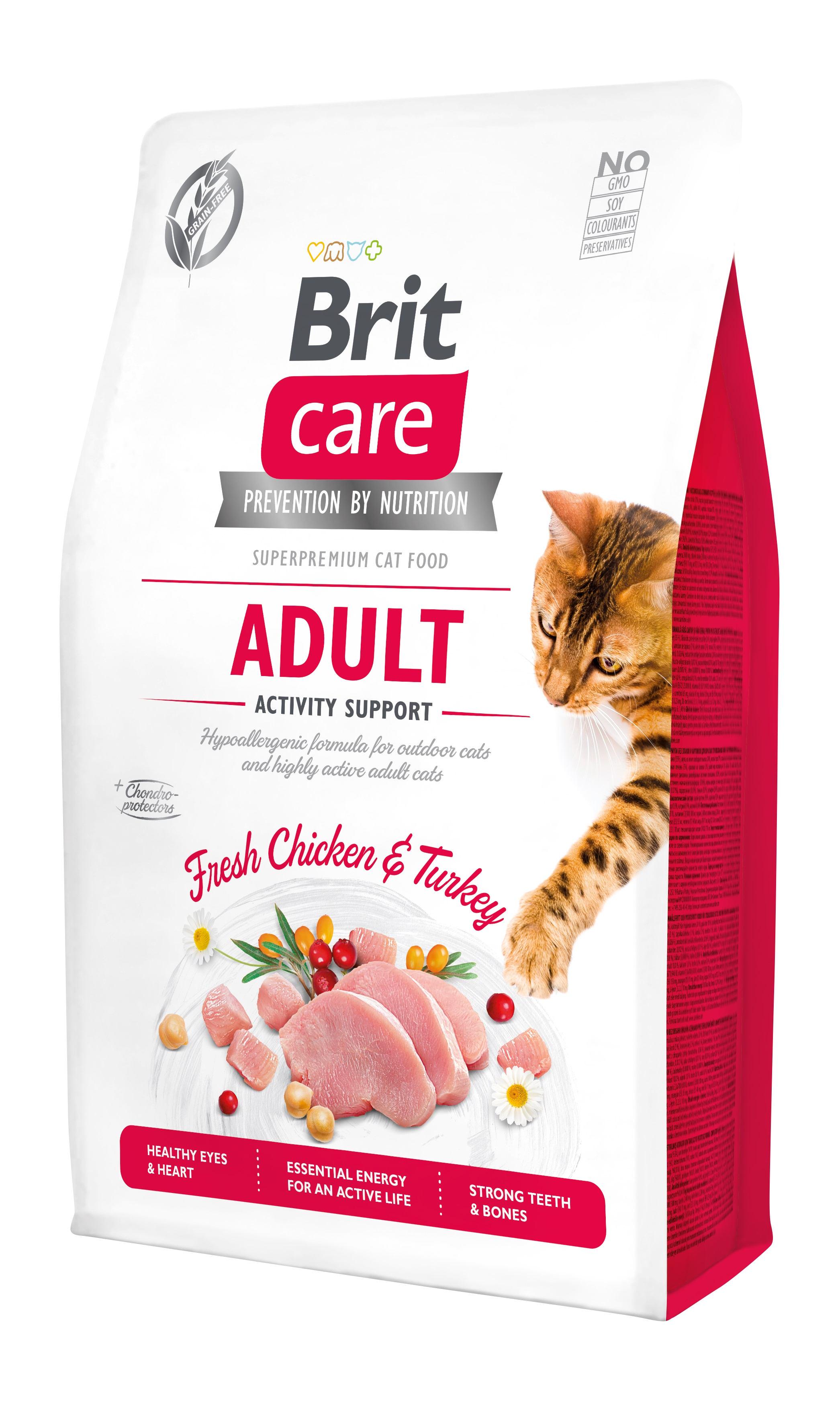 Корм сухий для кішок живуть на вулиці Brit Care Cat GF Activity Suppor з куркою та індичкою 2 кг (8595602540822) Корм сухий для кішок живуть на вулиці Brit Care Cat GF Activity Suppor з куркою та індичкою 2 кг (8595602540822)