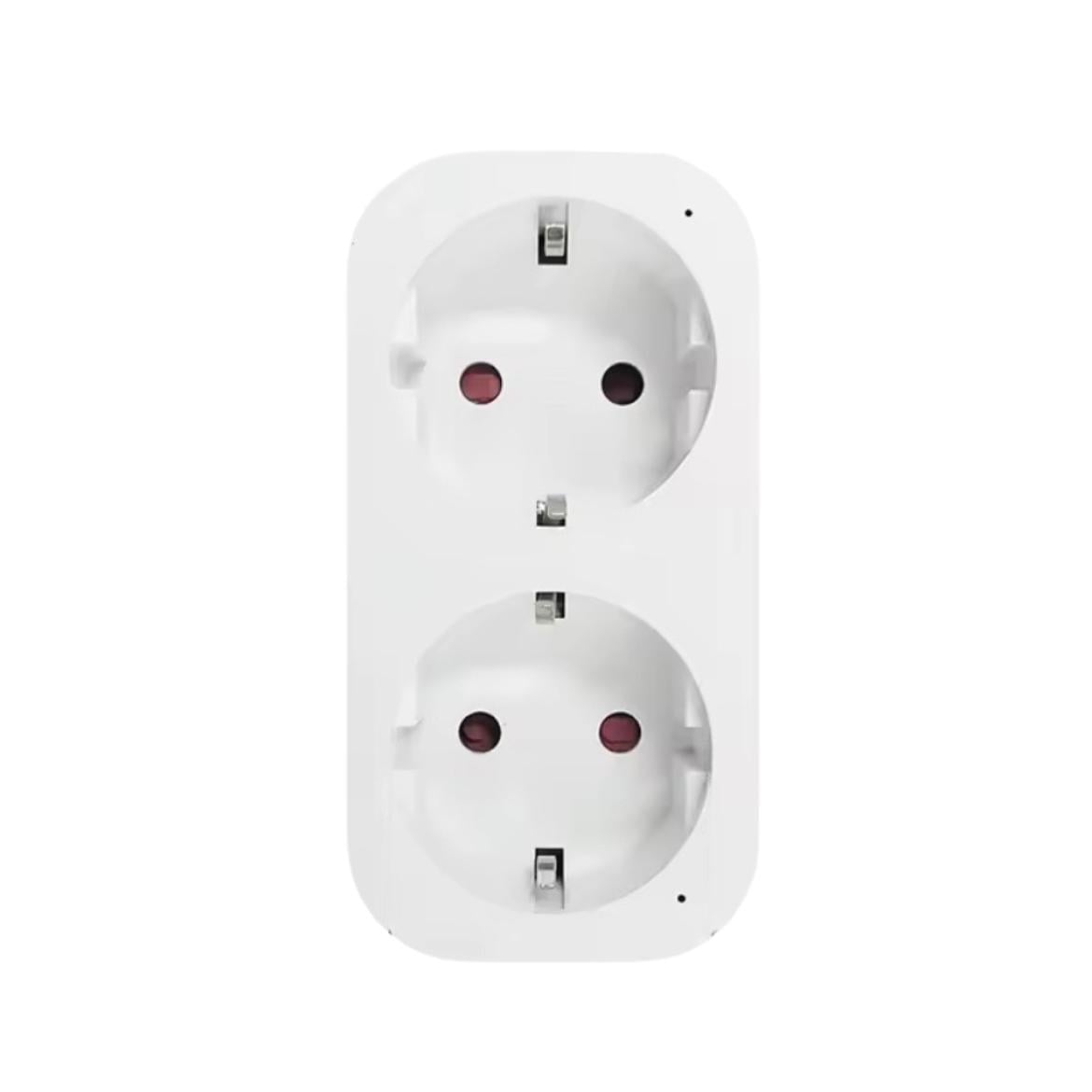 Розумна розетка TUYA 16A Wi-Fi на 2 розетки з моніторингом електроенергії та керуванням зі смартфона (33132358)