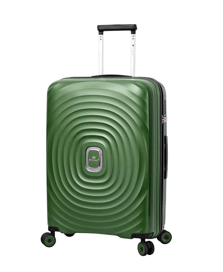 Чемодан дорожный средний Snowball 35203 полипропилен M 72 л Темно-зеленый