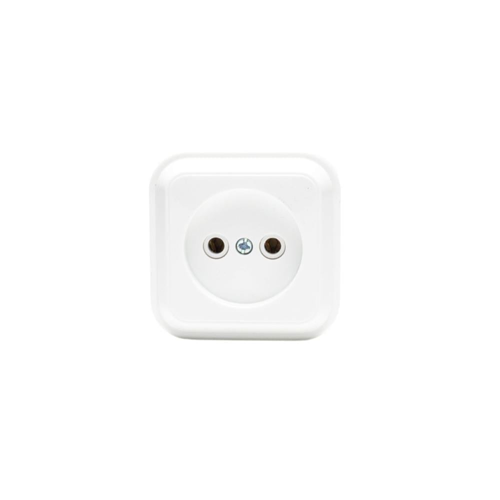 Розетка одинарная МЕГАтек Country Белый (24756214)