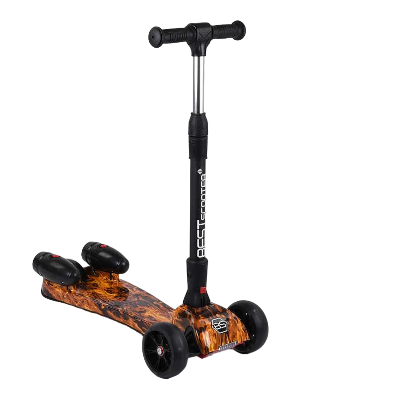 Самокат детский Best Scooter Maxi с парогенератором/складным рулем Black/Orange (100061) Самокат детский Best Scooter Maxi с парогенератором/складным рулем Black/Orange (100061)