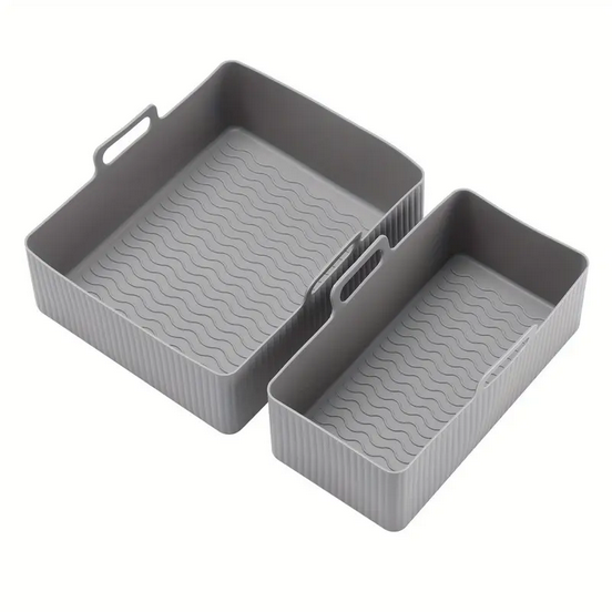 Форми силіконові для фритюрниць маленька та велика 2 шт. Сірий (SAM-102) Форми силіконові для фритюрниць маленька та велика 2 шт. Сірий (SAM-102)