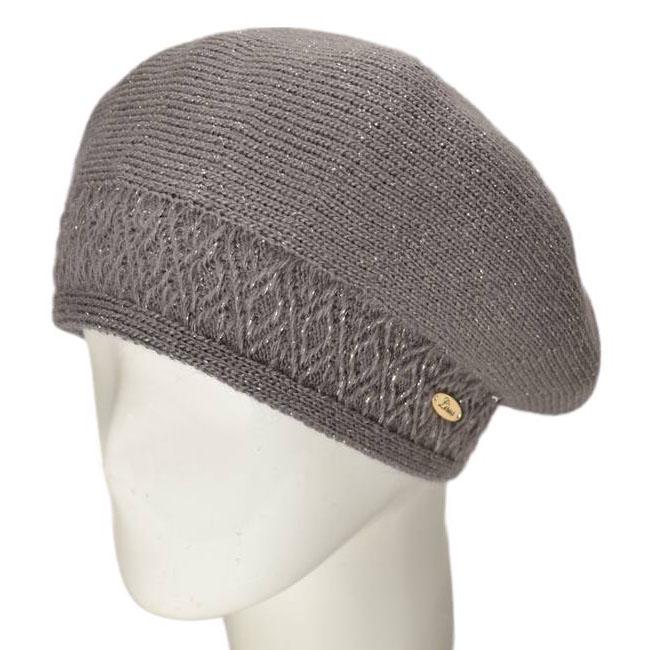 Берет женский Lirus Рина шерстяной двойной на стойке Темно-серый