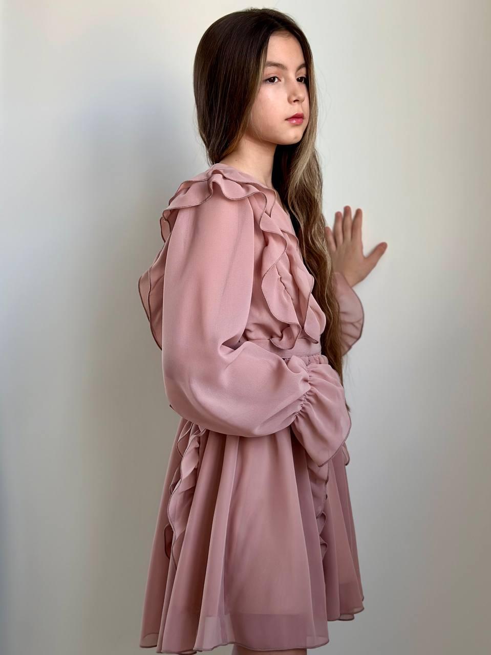 Сукня шифонова підліткова IRmAS 1330 158 см Мокко - фото 7