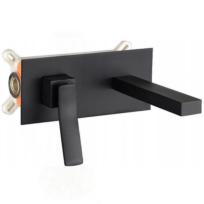 Смеситель для умывальника CUBO REA SONIC B0181 reac-00000000495 настенный однорычажный Черный (165122)