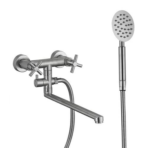 Смеситель для ванны Wezer VAL6-10 двухвентильный Сатин (155181)