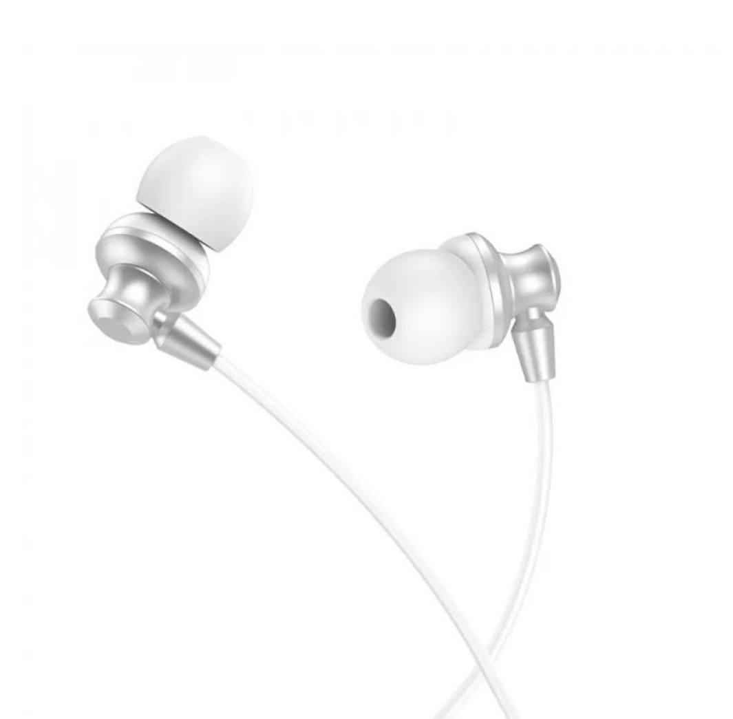 Наушники Hoco M98 Удаленный металл с микрофоном Silver (м00109)
