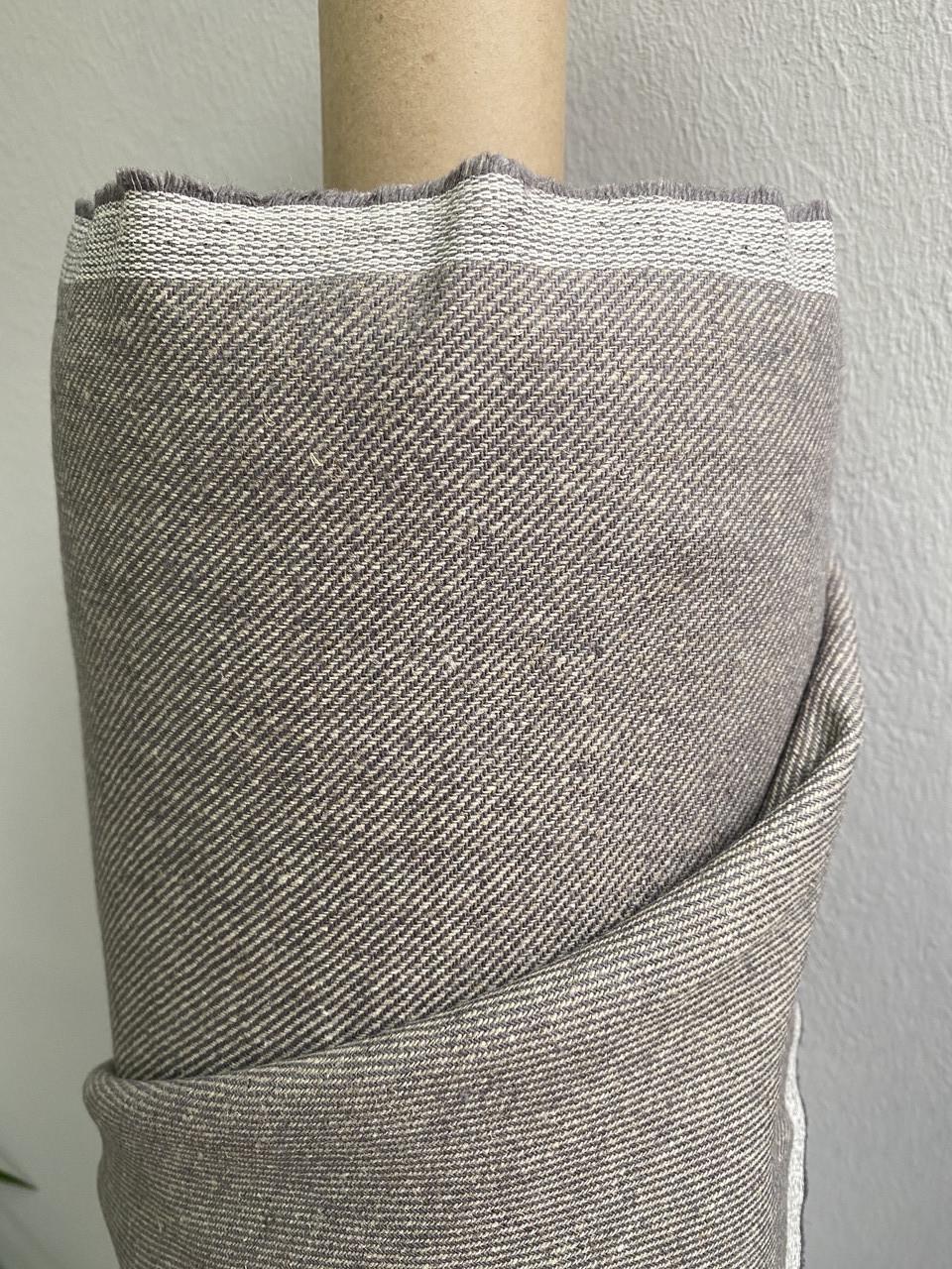 Тканина костюмна щільна натуральна LINEN PLUS 100% льон 145 см 2/1 Сірий - фото 2 Тканина костюмна щільна натуральна LINEN PLUS 100% льон 145 см 2/1 Сірий - фото 2