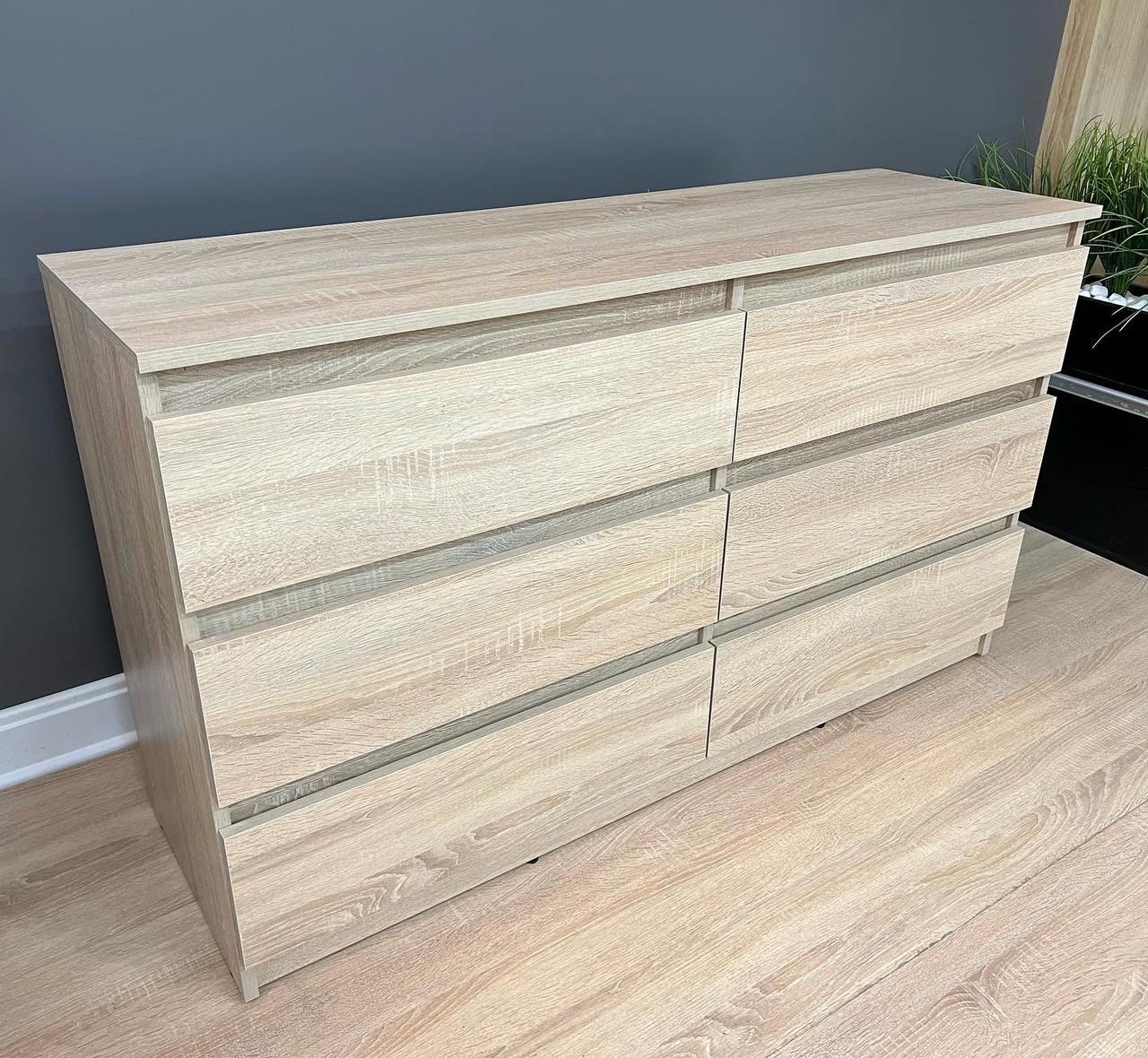 Комод Kvatro 130 на 6 шухляд 1300х750х400 мм Дуб сонома світлий - фото 9 Комод Kvatro 130 на 6 шухляд 1300х750х400 мм Дуб сонома світлий - фото 9