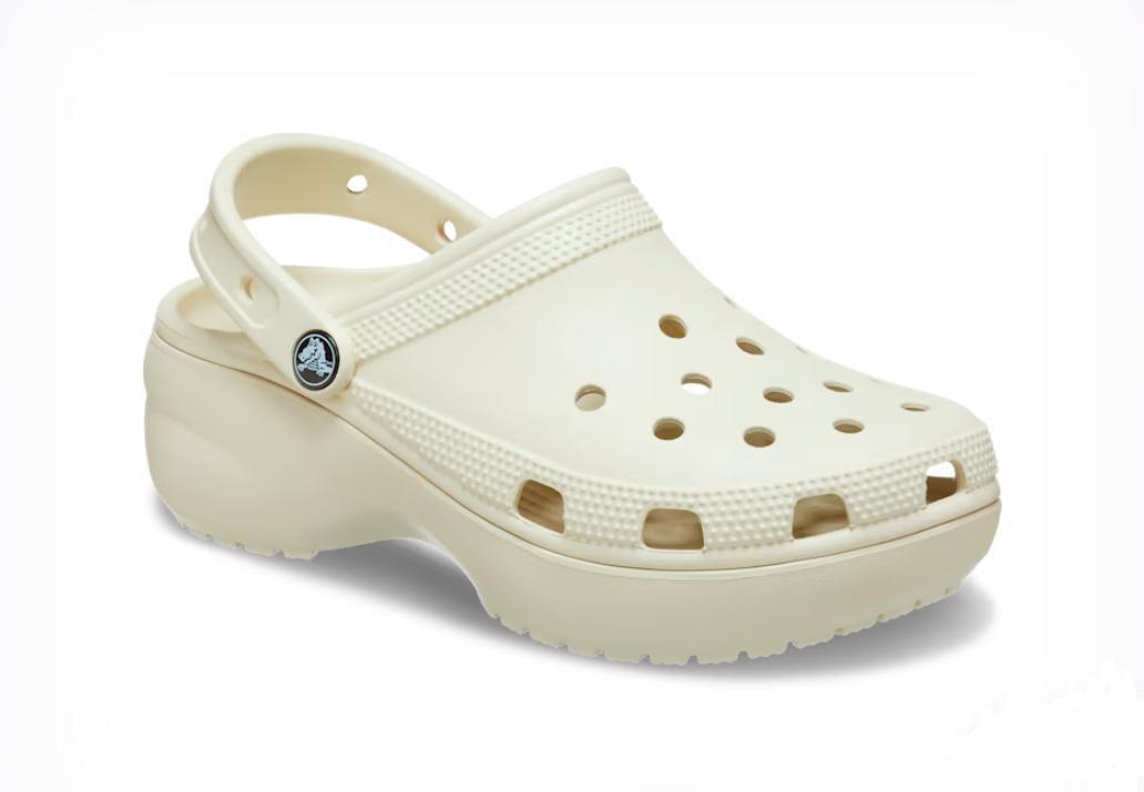 Сабо женские Crocs Classic Platform Clog W7 р. 37/38 23 см Bone (206750) - фото 2