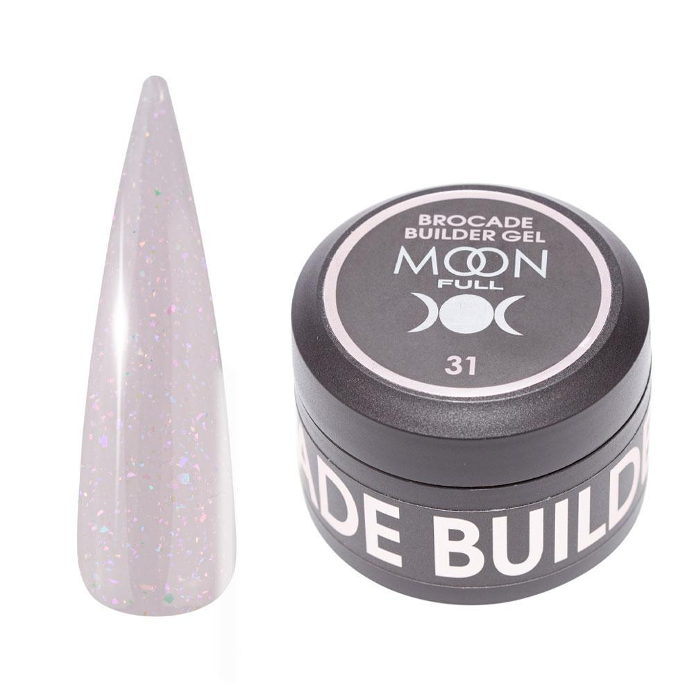Гель для наращивания с поталью Moon Full Brocade Builder Gel №31 30 мл