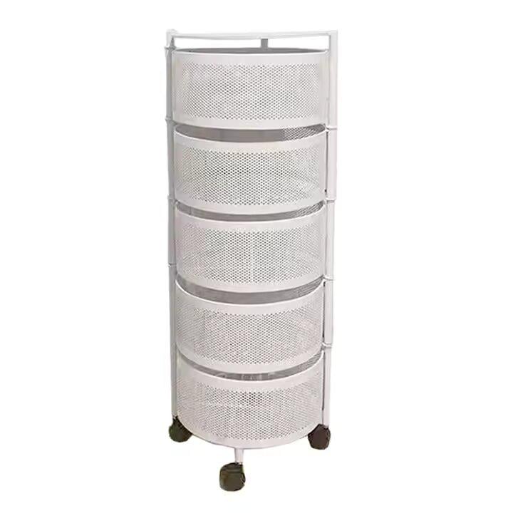 Етажерка на колесах Stenson R93517-W Sphere 5 ярусів 33x89 см Білий (609946)