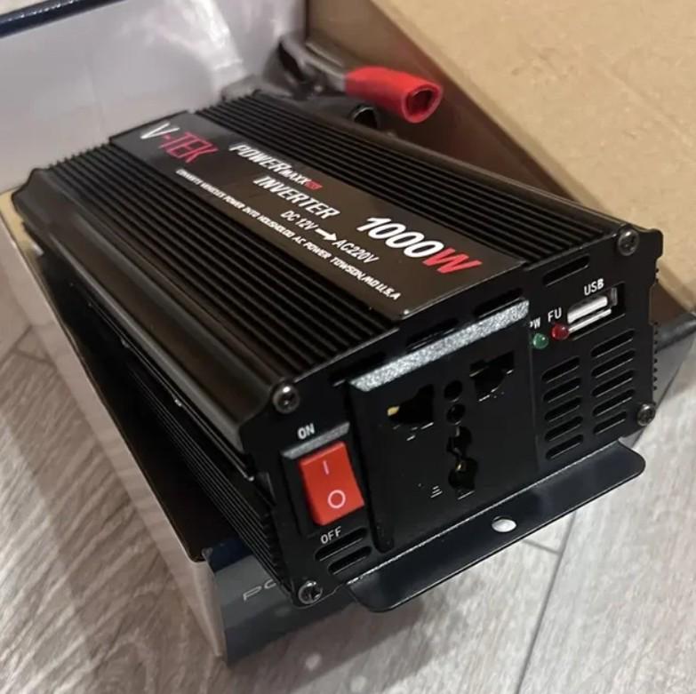 Автомобільний інвертор перетворювач напруги з охолодженням 12/220В V-TEK PowerMaxx-SSK1000W Чорний - фото 4 Автомобільний інвертор перетворювач напруги з охолодженням 12/220В V-TEK PowerMaxx-SSK1000W Чорний - фото 4