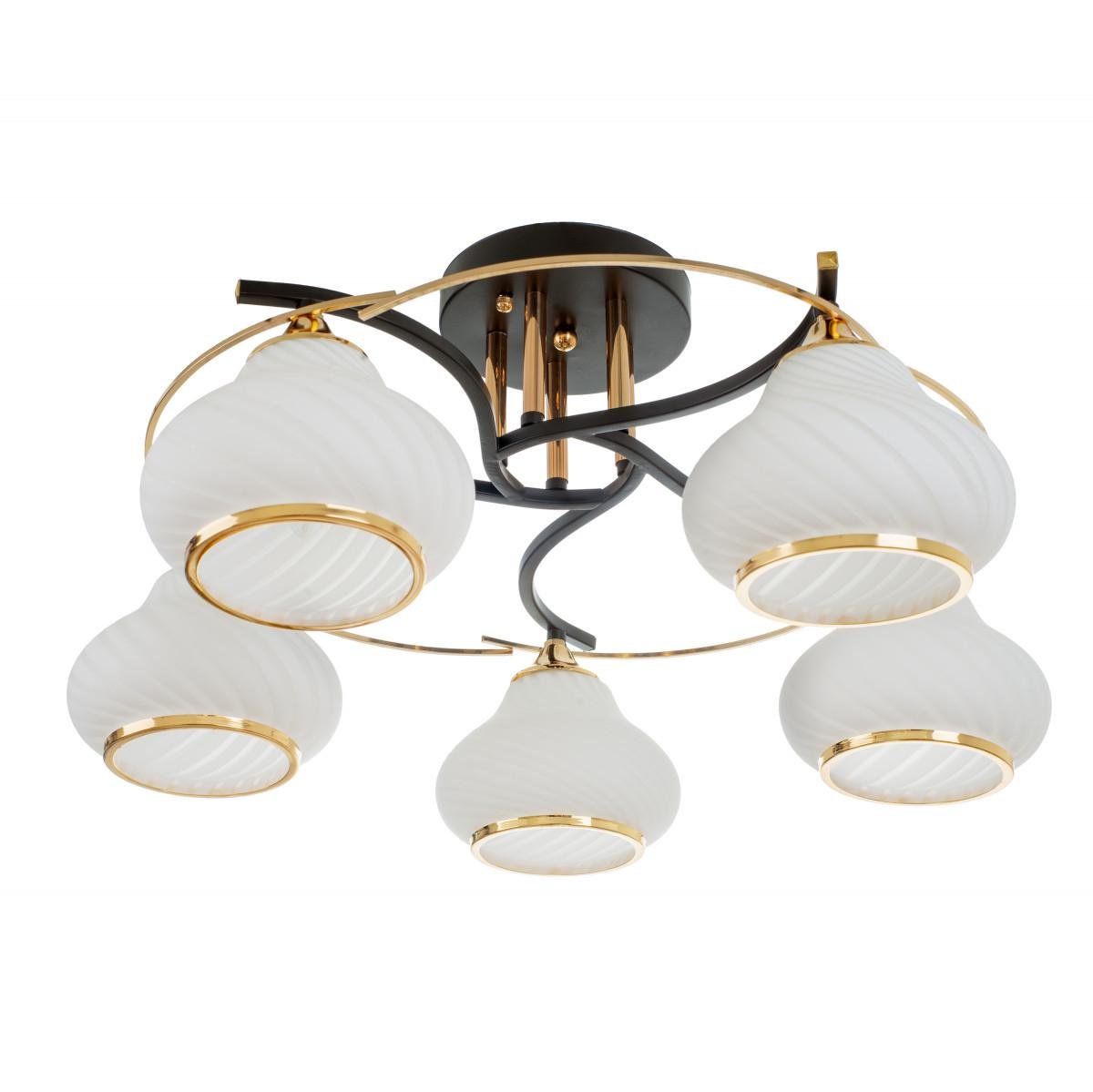 Люстра Brille LK-712S/5 E27 BK/FG на 5 плафонів